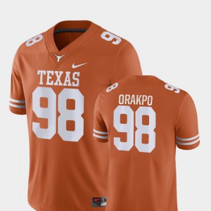 For Men's Orange College Football Game #98 Brian Orakpo Texas Jersey 488570-547